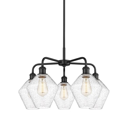 A large image of the Innovations Lighting 516-5CR-17-26 Cindyrella Chandelier Matte Black / Seedy