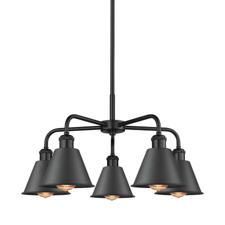 A large image of the Innovations Lighting 516-5CR-14-25 Ballston Chandelier Matte Black