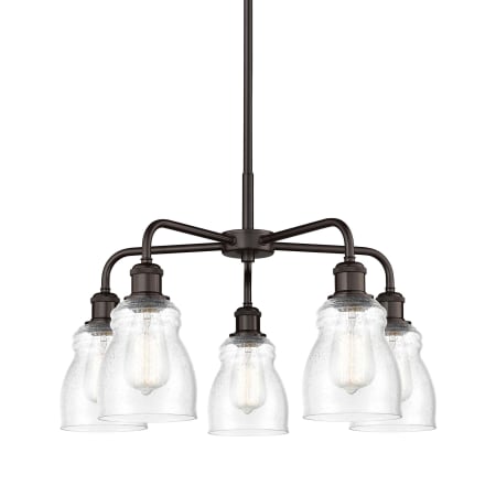 A large image of the Innovations Lighting 516-5CR-15-23 Ellery Chandelier Oil Rubbed Bronze / Seedy