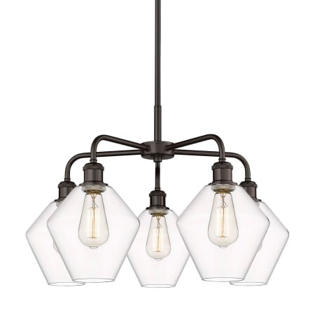 A large image of the Innovations Lighting 516-5CR-17-26 Cindyrella Chandelier Oil Rubbed Bronze / Clear