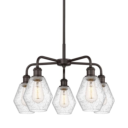 A large image of the Innovations Lighting 516-5CR-16-24 Cindyrella Chandelier Oil Rubbed Bronze / Seedy