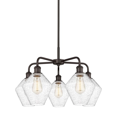 A large image of the Innovations Lighting 516-5CR-17-26 Cindyrella Chandelier Oil Rubbed Bronze / Seedy