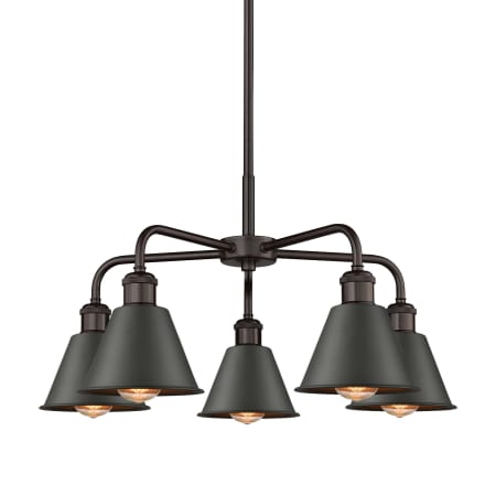 A large image of the Innovations Lighting 516-5CR-14-25 Ballston Chandelier Oil Rubbed Bronze