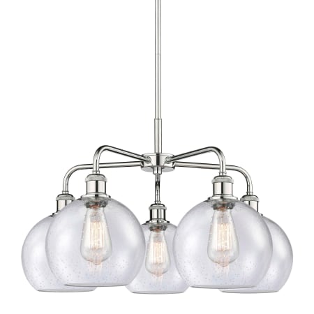 A large image of the Innovations Lighting 516-5CR-16-26 Athens Chandelier Polished Chrome / Seedy