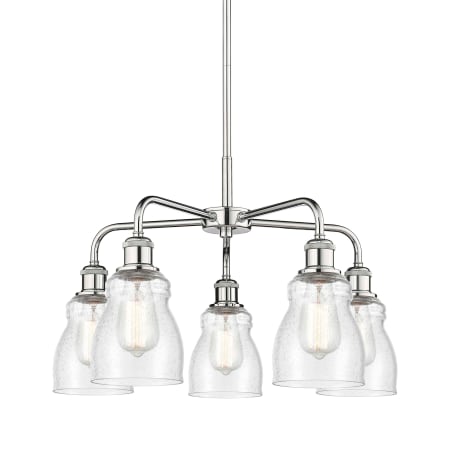 A large image of the Innovations Lighting 516-5CR-15-23 Ellery Chandelier Polished Chrome / Seedy