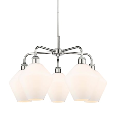 A large image of the Innovations Lighting 516-5CR-17-26 Cindyrella Chandelier Polished Chrome / Cased Matte White