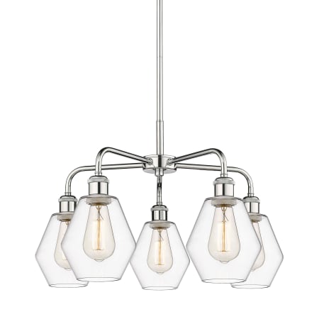 A large image of the Innovations Lighting 516-5CR-16-24 Cindyrella Chandelier Polished Chrome / Clear