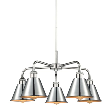 A large image of the Innovations Lighting 516-5CR-14-25 Ballston Chandelier Polished Chrome