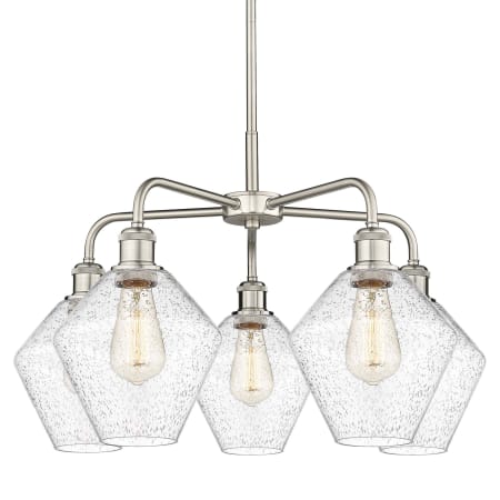 A large image of the Innovations Lighting 516-5CR-17-26 Cindyrella Chandelier Satin Nickel / Seedy