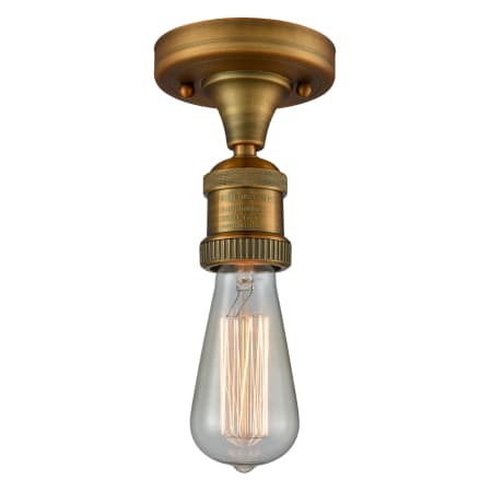 A large image of the Innovations Lighting 517-1C Bare Bulb Brushed Brass