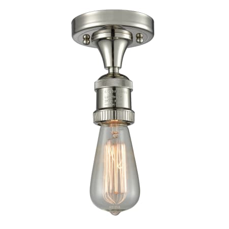 A large image of the Innovations Lighting 517-1C Bare Bulb Polished Nickel