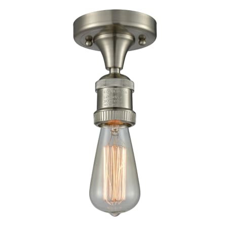 A large image of the Innovations Lighting 517-1C Bare Bulb Brushed Satin Nickel