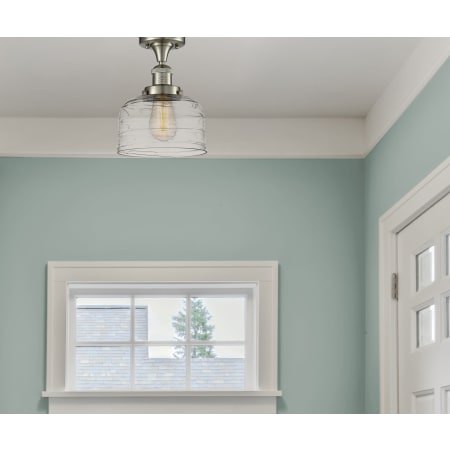 A large image of the Innovations Lighting 517-1CH-12-8 Bell Semi-Flush Alternate Image