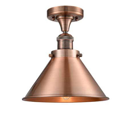 A large image of the Innovations Lighting 517-1CH Braircliff Antique Copper / Antique Copper