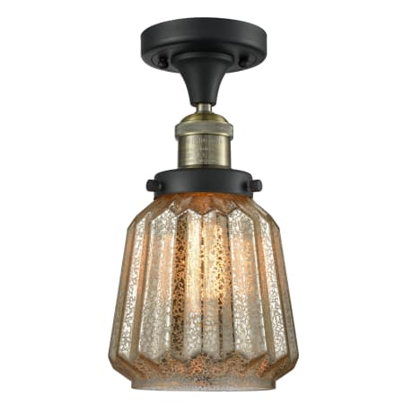 A large image of the Innovations Lighting 517-1CH Chatham Black Antique Brass / Mercury Plated