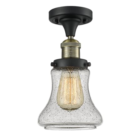 A large image of the Innovations Lighting 517-1CH Bellmont Black Antique Brass / Seedy