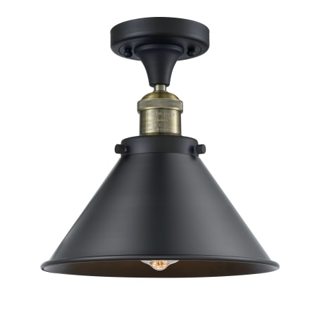 A large image of the Innovations Lighting 517-1CH Braircliff Black Antique Brass / Matte Black