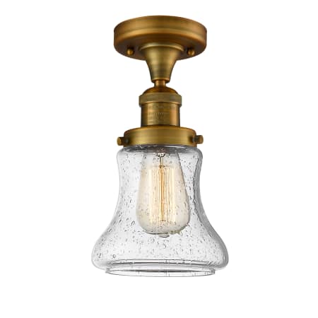 A large image of the Innovations Lighting 517-1CH Bellmont Brushed Brass / Seedy
