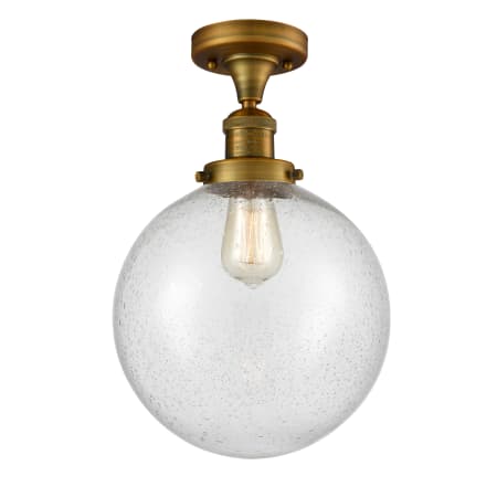 A large image of the Innovations Lighting 517 X-Large Beacon Brushed Brass / Seedy