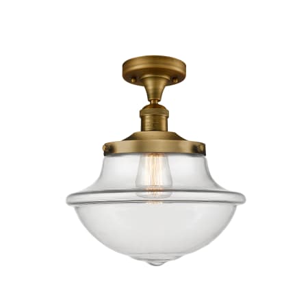 A large image of the Innovations Lighting 517 Large Oxford Brushed Brass / Clear