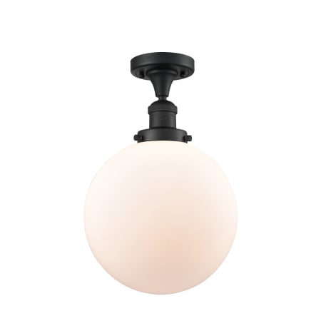 A large image of the Innovations Lighting 517 X-Large Beacon Matte Black / Matte White