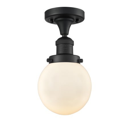 A large image of the Innovations Lighting 517-1CH-6 Beacon Matte Black / Matte White Cased