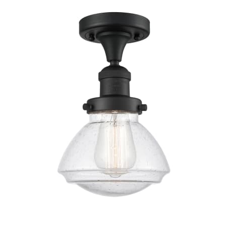 A large image of the Innovations Lighting 517-1CH Olean Matte Black / Seedy