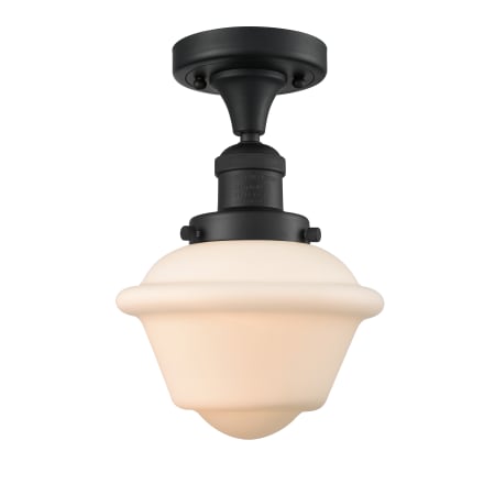 A large image of the Innovations Lighting 517-1CH Small Oxford Matte Black / Matte White Cased