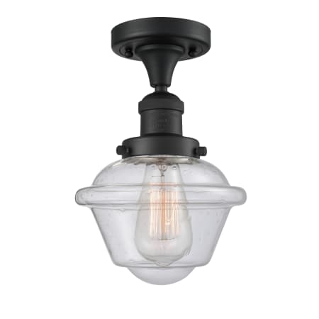 A large image of the Innovations Lighting 517-1CH Small Oxford Matte Black / Seedy