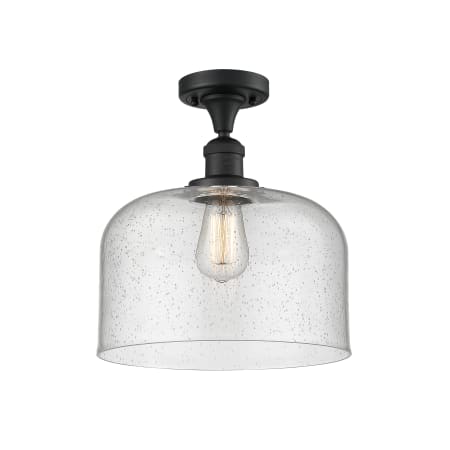 A large image of the Innovations Lighting 517 X-Large Bell Matte Black / Seedy