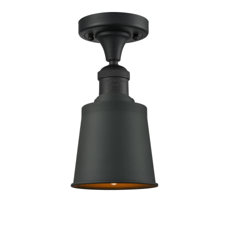 A large image of the Innovations Lighting 517-1CH Addison Matte Black / Brushed Brass