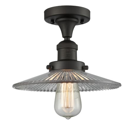 A large image of the Innovations Lighting 517-1CH Halophane Oiled Rubbed Bronze / Halophane