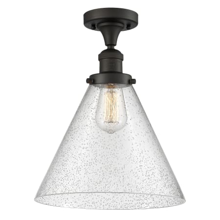 A large image of the Innovations Lighting 517 X-Large Cone Oil Rubbed Bronze / Seedy