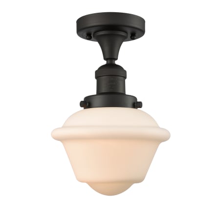 A large image of the Innovations Lighting 517-1CH Small Oxford Oil Rubbed Bronze / Matte White Cased