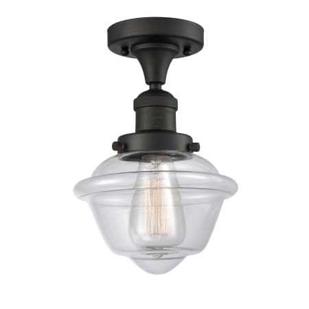 A large image of the Innovations Lighting 517-1CH Small Oxford Oil Rubbed Bronze / Clear