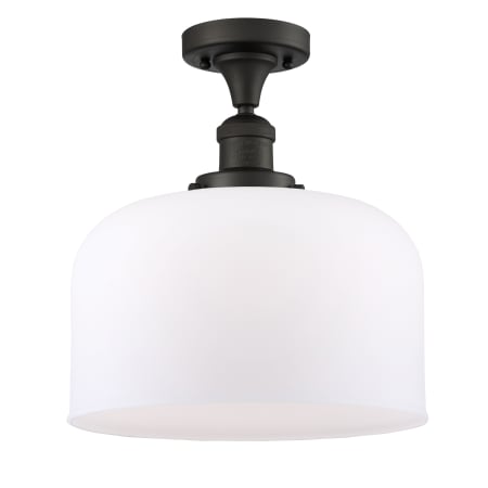A large image of the Innovations Lighting 517 X-Large Bell Oil Rubbed Bronze / Matte White