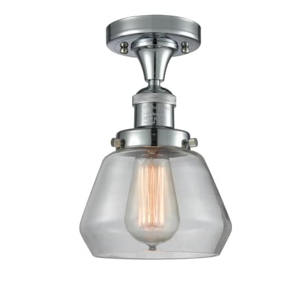 A large image of the Innovations Lighting 517-1CH Fulton Polished Chrome / Clear