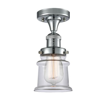 A large image of the Innovations Lighting 517 Small Canton Polished Chrome / Clear