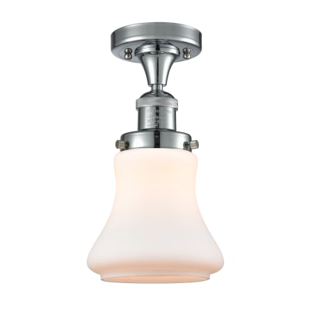 A large image of the Innovations Lighting 517-1CH Bellmont Polished Chrome / Matte White
