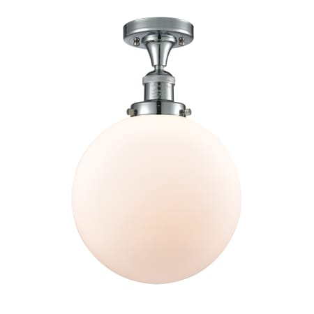 A large image of the Innovations Lighting 517 X-Large Beacon Polished Chrome / Matte White