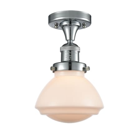 A large image of the Innovations Lighting 517-1CH Olean Polished Chrome / Matte White