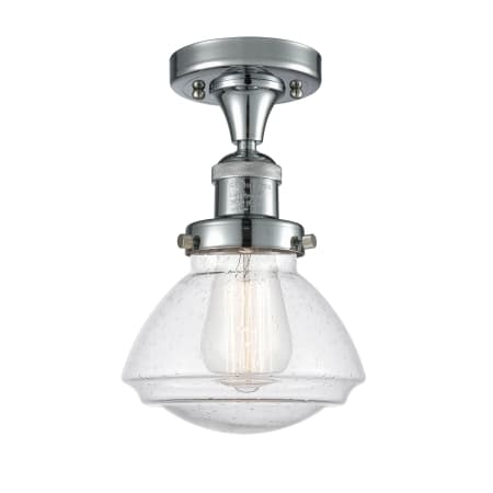 A large image of the Innovations Lighting 517-1CH Olean Polished Chrome / Seedy