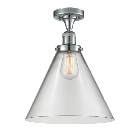 A large image of the Innovations Lighting 517 X-Large Cone Polished Chrome / Clear