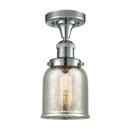 A large image of the Innovations Lighting 517-1CH Small Bell Polished Chrome / Silver Mercury