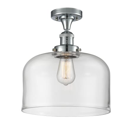 A large image of the Innovations Lighting 517 X-Large Bell Polished Chrome / Clear