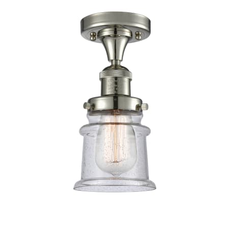 A large image of the Innovations Lighting 517 Small Canton Polished Nickel / Seedy