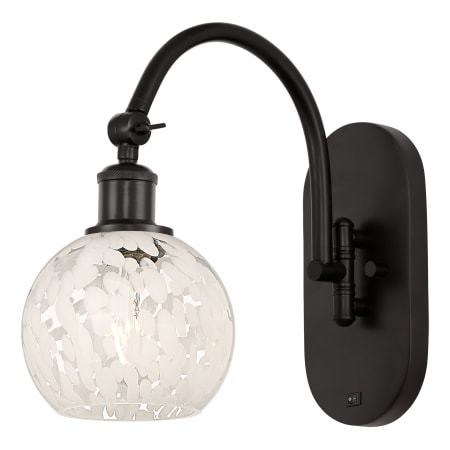 A large image of the Innovations Lighting 518-1W-12-6-White Mouchette-Indoor Wall Sconce Alternate Image