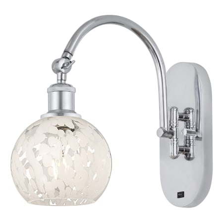 A large image of the Innovations Lighting 518-1W-12-6-White Mouchette-Indoor Wall Sconce Alternate Image