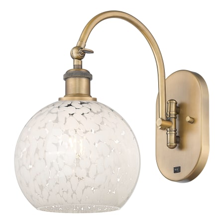 A large image of the Innovations Lighting 518-1W-14-8-White Mouchette-Indoor Wall Sconce Alternate Image