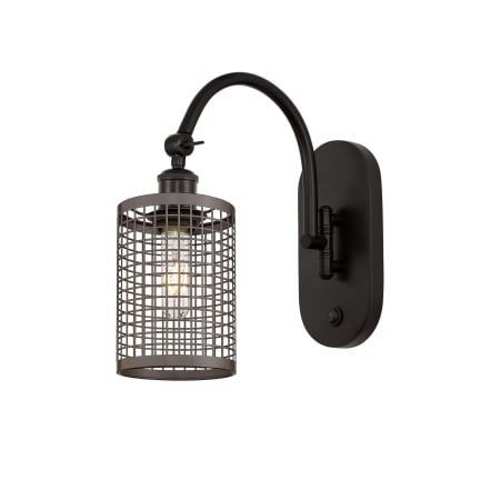 A large image of the Innovations Lighting 518-1W-13-5 Nestbrook Sconce Oil Rubbed Bronze